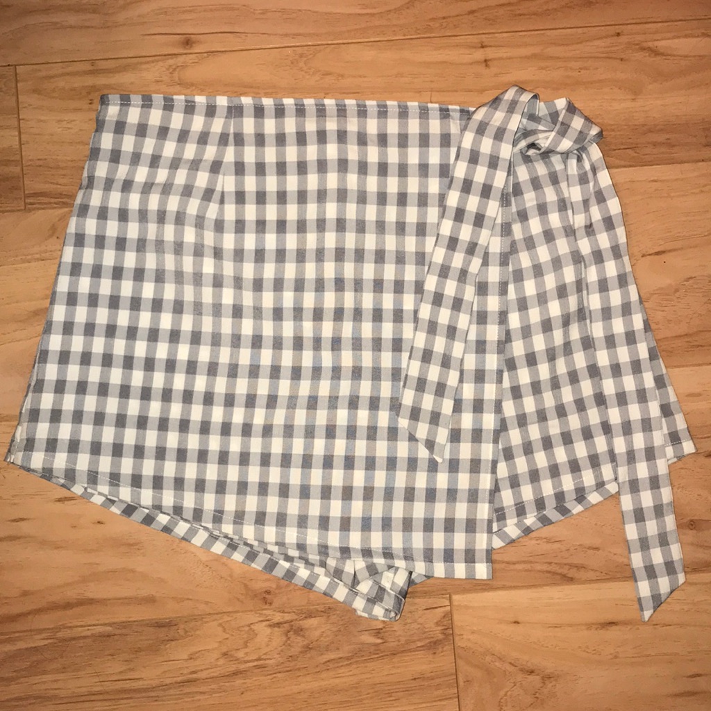 Checkered Wrap Skort